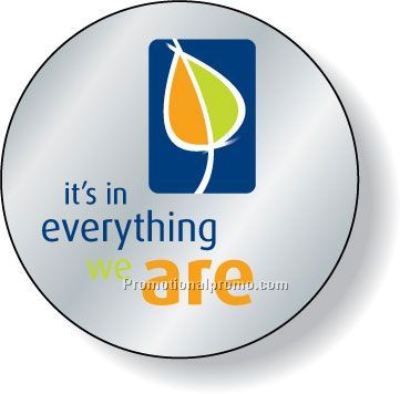 Stock Shape Brite Silver Foil Paper Roll Labels - Round