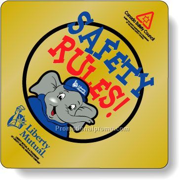 Stock Shape Dull Gold Foil Paper Roll Labels - Square with round corners