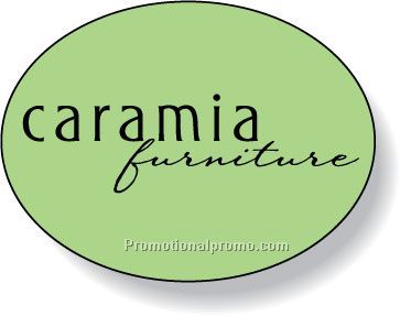 Stock Shape Fluorescent Green Roll Labels - Oval