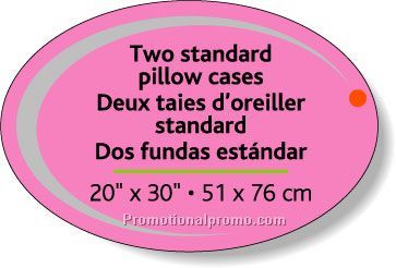 Stock Shape Fluorescent Pink Roll Labels - Oval