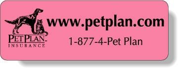 Stock Shape Fluorescent Red Roll Labels - Rectangle with round corners