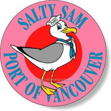 Stock Shape Fluorescent Red Roll Labels - Round