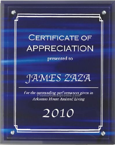 Strata Background Plaque with Laser Imprint