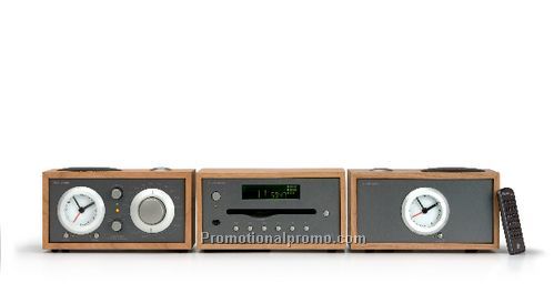 The Model Three Clock Radio - Cherry/Metallic Taupe