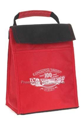 Traditional Lightweight Lunch Bag - Red/Printed