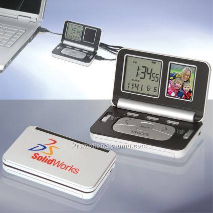 Travelers Digital Photo Frame/Clock