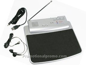 USB 2.0 Hub 4 port with mousepad & radio