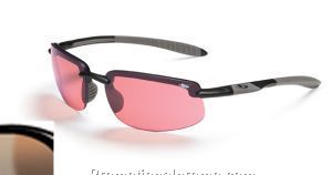 Upshot - Shiny Black Frame with Modulator Amber Lens