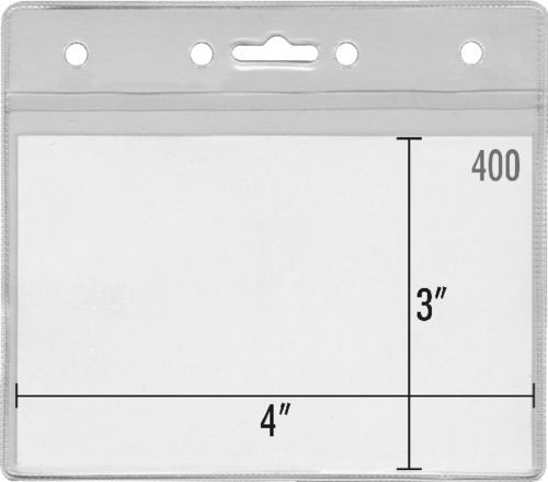 Vinyl convention ID badge holder pouch #400