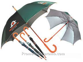 Walking cane umbrella silver color lining - 46