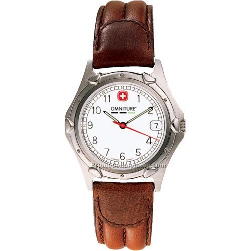 Wenger Mens Standard Issue Brown Strap Watch