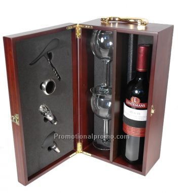Wine Bottle & Glass Box 384322 Wine Glasses, Logoed