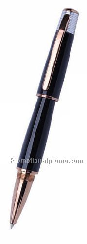 XP Roller Pen - Black/Silver & Gold Trim