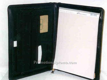 Zippered Portfolio  / Ins.Gussetted / Stonewash Cowhide