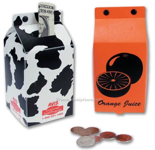 drink carton coin bank