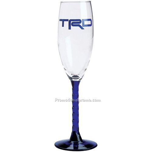 glassware - 6 oz cobalt blue stem