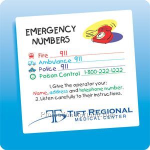 health & safety magnet - Emergency Numbers