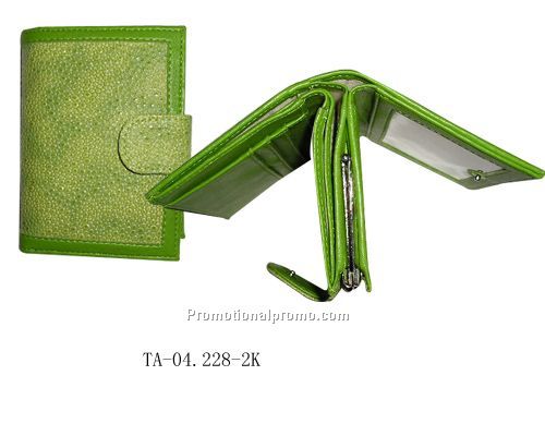 rolled selvedge PU womens wallet