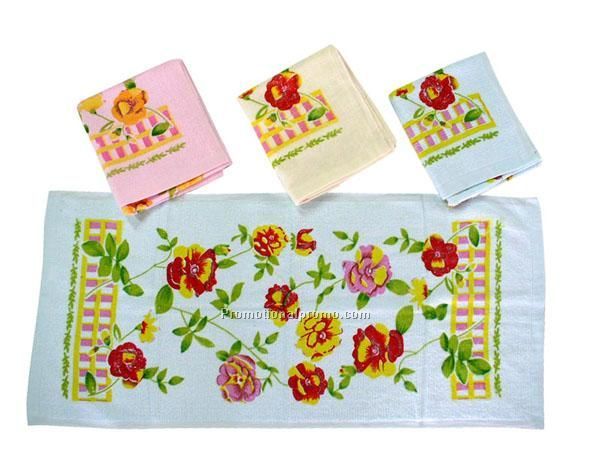 bath towel with flower
