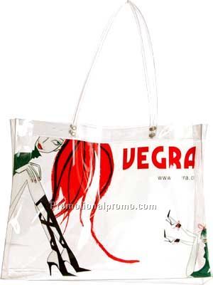 Custom logo printed PVC shopping bag