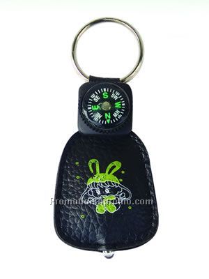 logo leather LED lgiht with compass