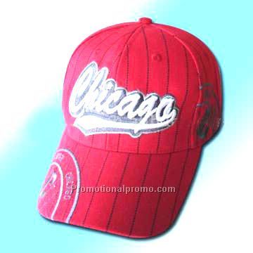 red baseball cap