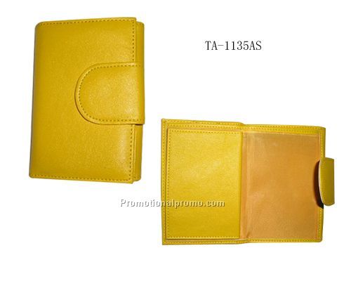 yellow PU imitation leather women`s wallet