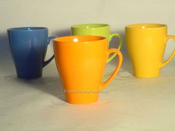 Solid Colour Barrel Shape Coffee Mug