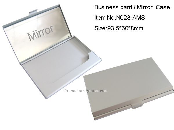 Metal Business Card Case Whth Mirror