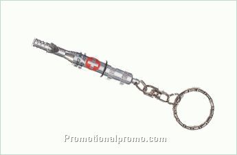 Metal whistle keychain