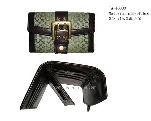 Micro fibre leather women`s wallet