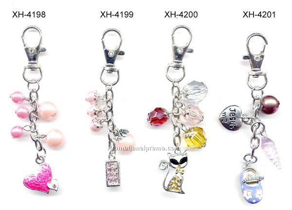 Charm beaded keychain