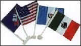 Car Flags & Hand Flags with Flagpole