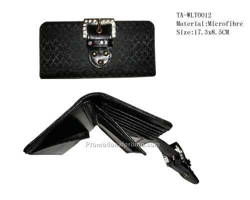 Micro fibre imitation leather women`s wallet