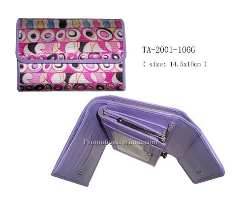 Micro fibre imitation leather women`s wallet