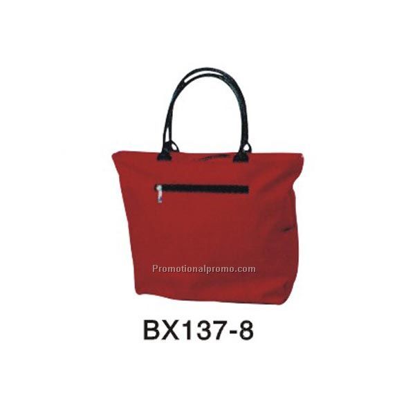 red personalized tote bag