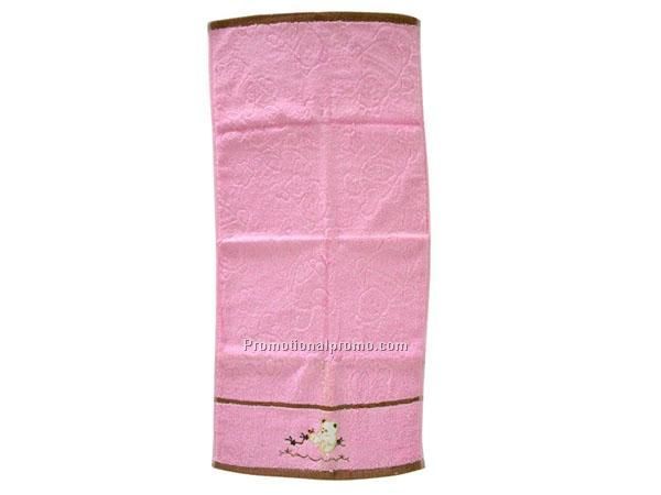 pink bath towel