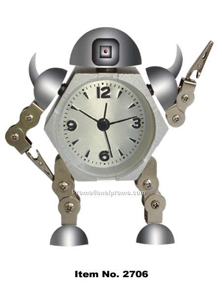 Metal Robot alarm clock