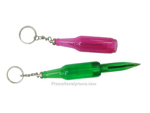 Bottle Ball Pen Keychain