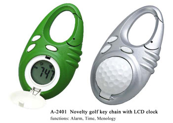A-2401 Golf Keyring Clock