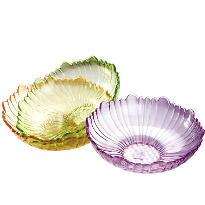 Crystal round fruit plate