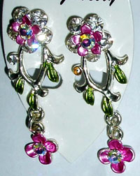 diamond alloy earrings