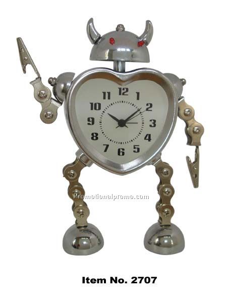 Metal Robot alarm clock