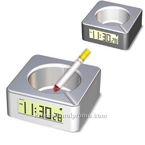 LCD clock with Ashtray