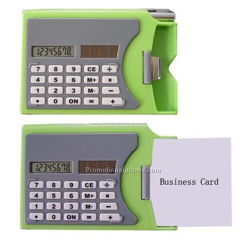 Business Card Case Calculator with Pen