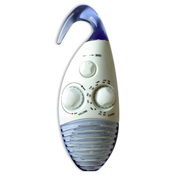 AM/FM two band shower radio with speaker
