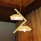 Two-piece beautiful bamboo lamp