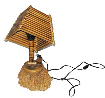 bamboo root desk lamp