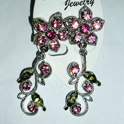 diamond alloy earrings
