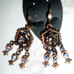 diamond alloy earrings